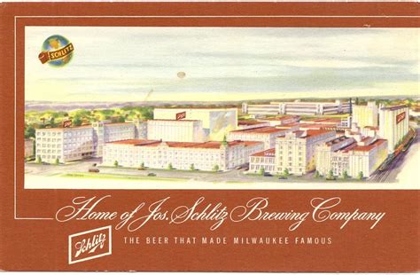 1940s Vintage Advertising Postcard Schlitz Brewing