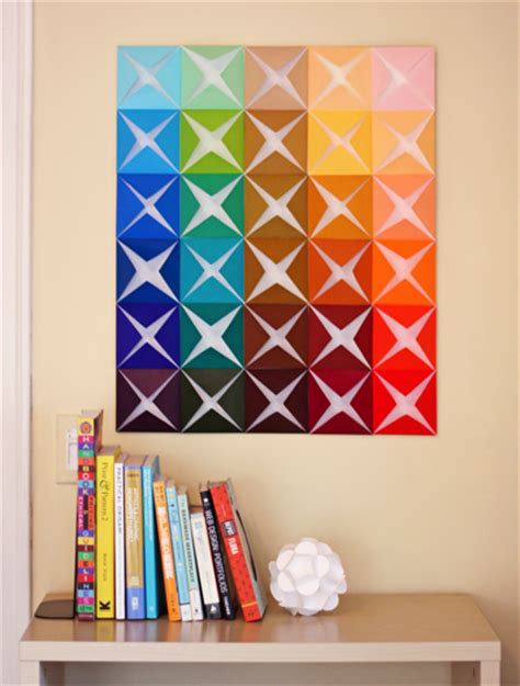 Make Easy Diy Wall Art From Folded Paper How About Orange