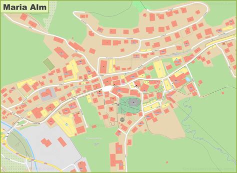 Detailed map of Maria Alm