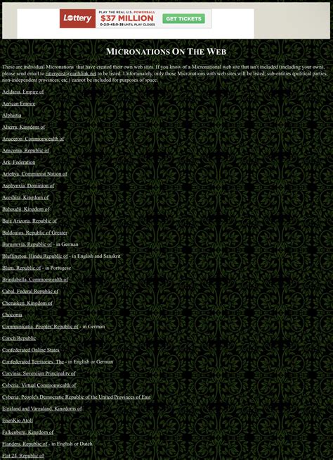 List Of Online Micronational Indexes Microwiki