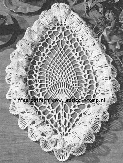 Oval Pineapple Ruffled Doilies Knitted Crocheted And Tatted Star Book