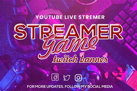 1200x480 Twitch Banner Template ~ Twitch Stream Overlay Template
