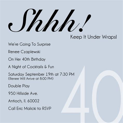 The first forty years of life give us the text: 40th Party Invitation Template Free