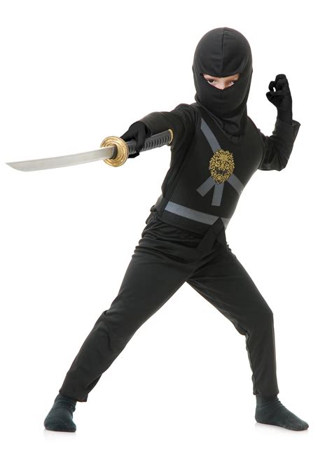 Kids Black Ninja Warrior Costume Child Ninja Costumes