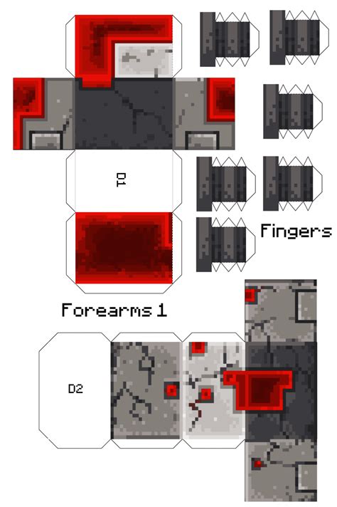 Pixel Papercraft Redstone Monstrosity Mini Boss From Minecraft Dungeons