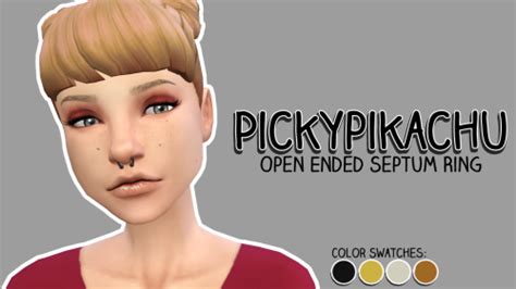 My Sims 4 Blog Septum Rings By Pickypikachu