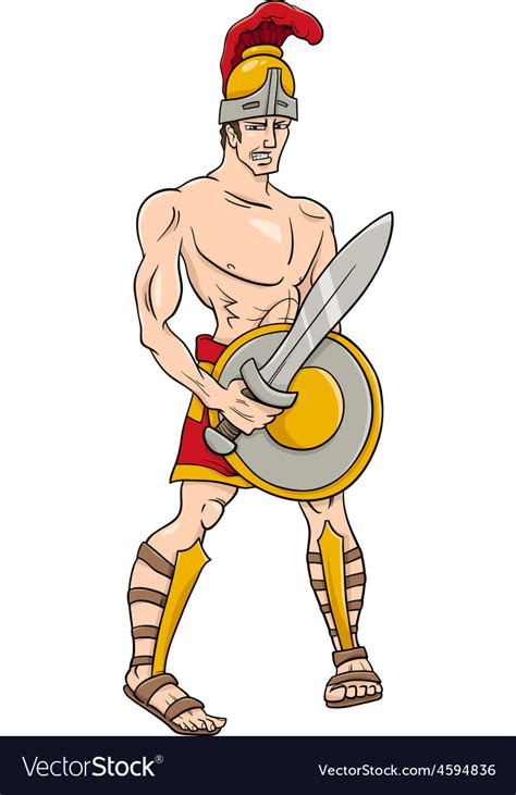 Greek God Ares Cartoon Royalty Free Vector Image