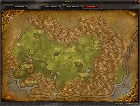 Arathi Highlands Cataclysm Map Wow Screenshot Gamingcfg