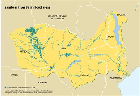 Rafting the zambezi river, victoria falls. Zambezi River Basin flood areas | GRID-Arendal