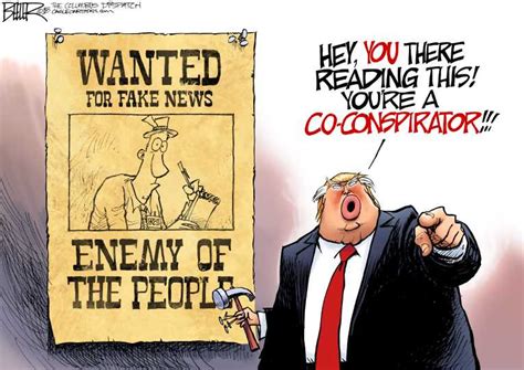 Political Cartoon On Trump Vilifies Press By Nate Beeler Washington