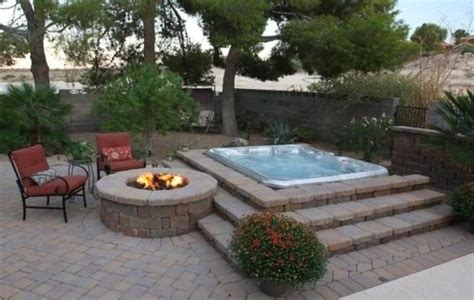 After a long, stressful day, a hot tub spa incorporated into the deck in your backyard is simply the perfect must have luxury for relaxing soaks. Picturesque Earthy Hot Tub Area Landscaping Ideas #outdoor ...