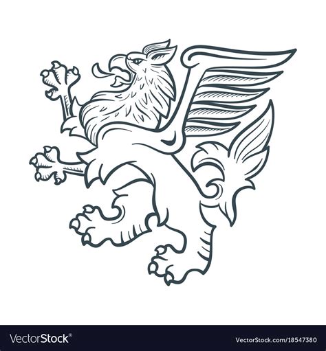 Image Of The Heraldic Griffin Royalty Free Vector Image