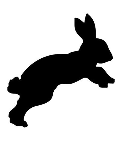 Items Similar To Rabbit Silhouette Bunny Digital Stamp Hare No