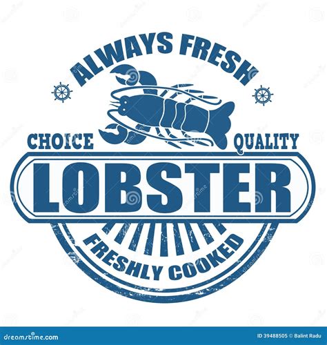 Lobster Stamp Stock Vector Illustration Of Meat Cuisine 39488505