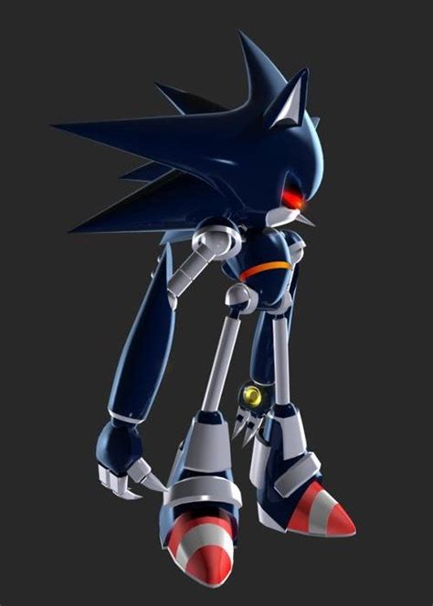 Sonic The Hedge Character Is Standing In Front Of A Black Background