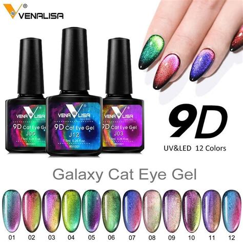 Gel Polish Soak Off D Cat Eye Uv Led Magnet Colour Magnetic Gel Top
