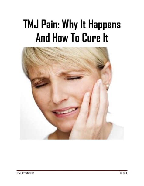 Jaw Pain Due To Tmj Disorder Contributory Factors Symptoms And Tre