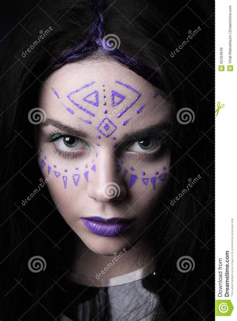 Portrait Stock Photo Image Of Lilac Beautiful Female 65394646