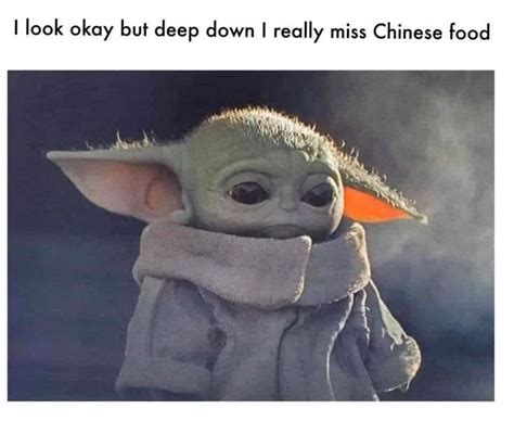 Baby Yoda Miss Chinese Food Yoda Meme Yoda Funny Yoda
