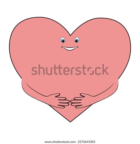 Vector Cartoon Cute Happy Heart Character Stock Vector Royalty Free