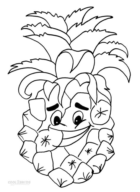 Printable Pineapple Coloring Pages For Kids
