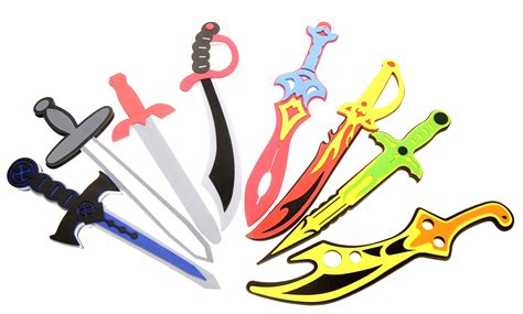 Liberty Imports Foam Swords Pack Weapons Toy Set For Kids Unique