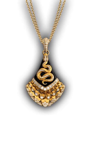 Magerit Mythology Collection Necklace Snake Abanico Serpent Jewelry