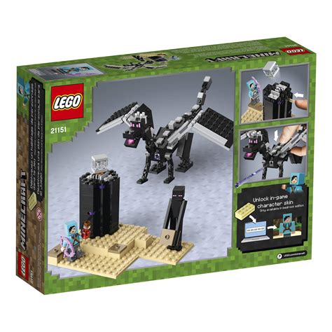 Lego Minecraft The End Battle 21151 Ender Dragon Building Kit Includes