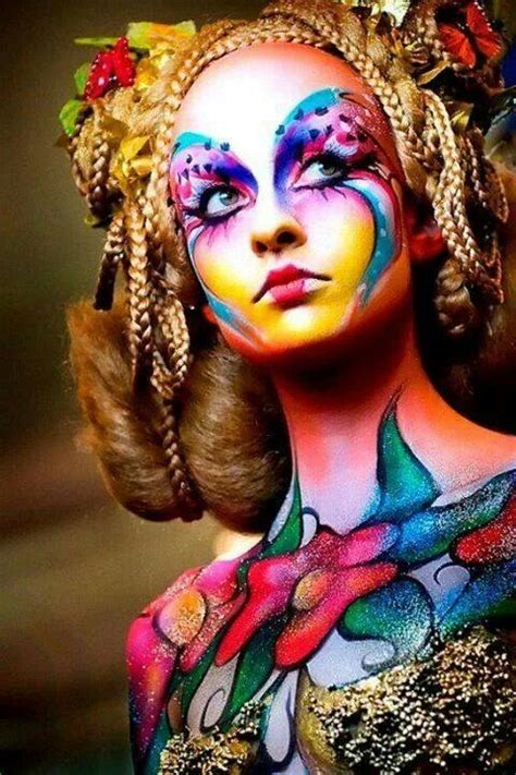 Crazy Makeup Body Painting Painted Ladies Trucco Di Scena