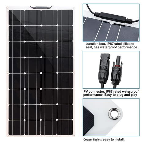 W Flexibel Solarmodul Solarpanel Monokristallin F R Wohnmobil Auto