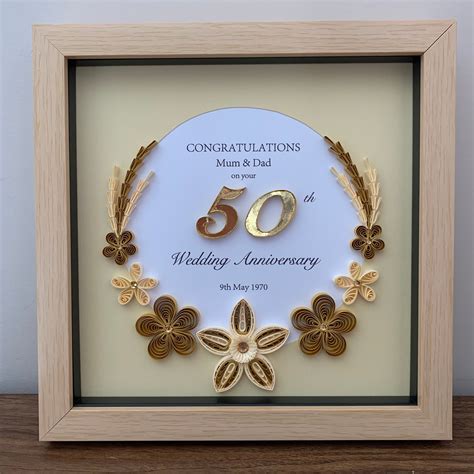 50th Wedding Anniversary Frame Golden Anniversary T Etsy Australia