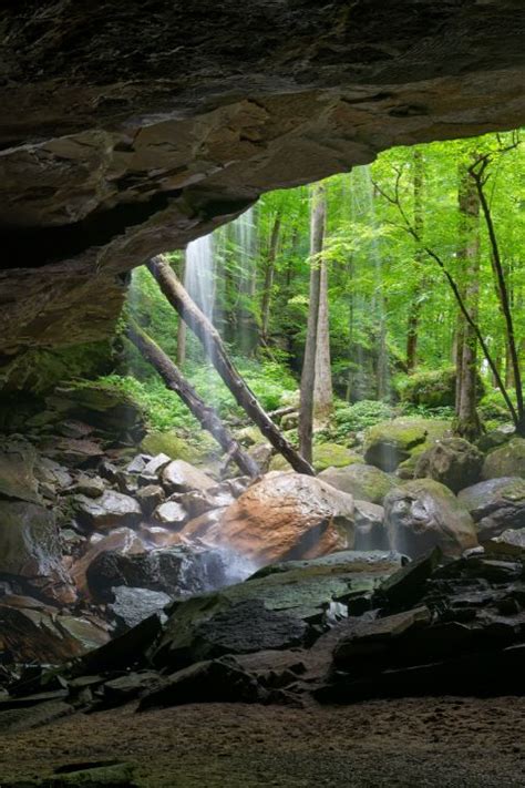 Cave Behind Waterfall 3 Perkins Designs Photography Landscapes