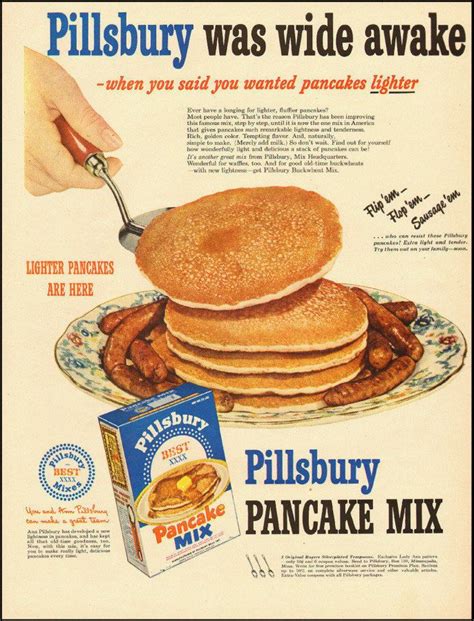 1950 Vintage Ad For Pillsbury Pancake Mix 050812 Vintage Food