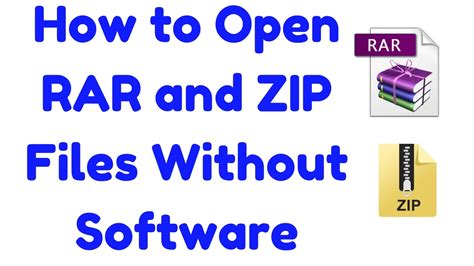 How To Open Rar And Zip Files Without Downloading Software Youtube