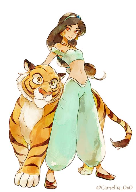 Jasmine And Rajah Aladdin Drawn By Akagi Shun Danbooru