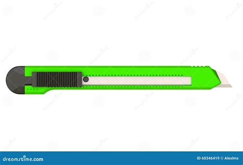 Green Utility Knife Stock Illustration Illustration Of Isolated 60346419