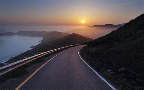 Download Long Road Sunset Hd Wallpaper By Marvinjohnson Roads