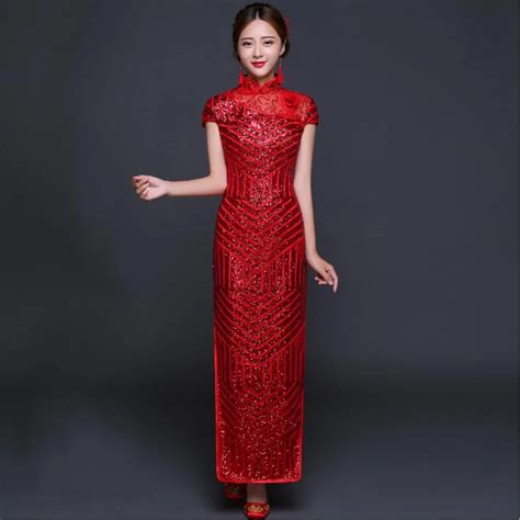 Chinese Style Slim Evening Gonws Formal Dress Mermaid Prom Dress Lace