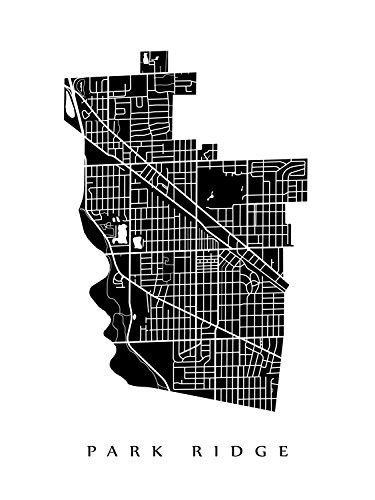 Park Ridge Neighborhood Map Chicago Illinois Poster