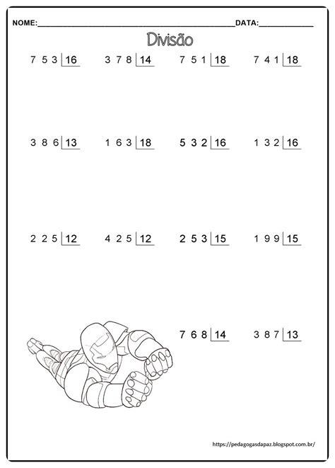 Atividades De Divisão 6 Ano