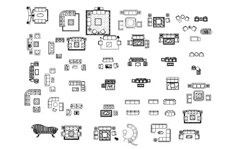 2d Autocad Dwg Drawing File Has The Details Of Furnitures Download