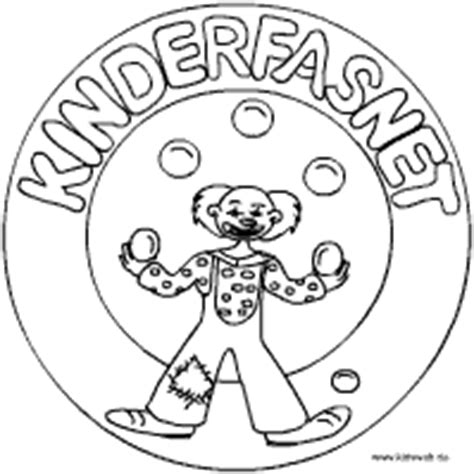 Mandala clown mit herzen gratis kinder. Fasching-Mandala im kidsweb.de