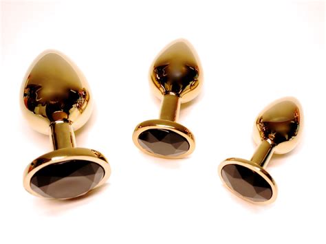 Gold Finish Pieces Butt Plug Stainless Steel Metal Set Etsy