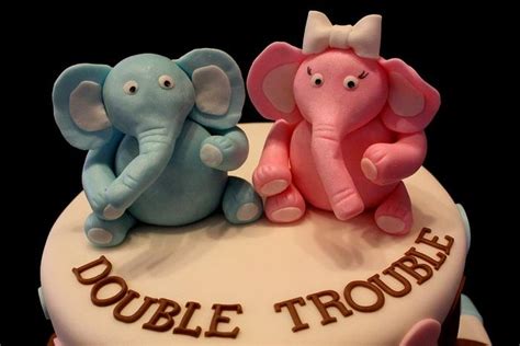 Double Trouble Babyshower Cake Decorated Cake By Jewell Cakesdecor
