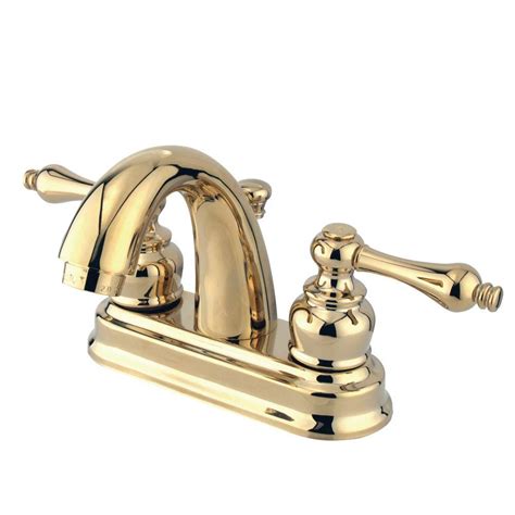 Kingston Brass Restoration 4 In Centerset 2 Handle Mid Arc Bathroom