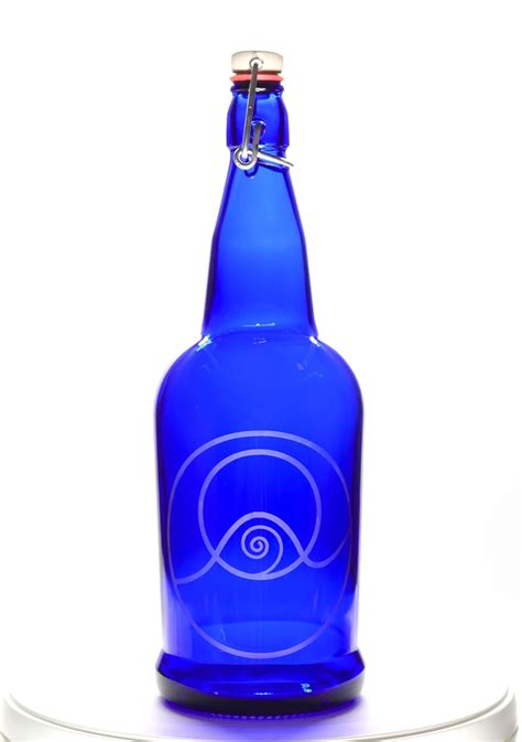 Cobalt Blue Glass Water Bottle Reusable Swing Top Nepal Ubuy