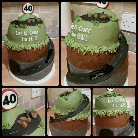 Motorbike Inspired Over The Hill 40th Birthday Cake For My Motorbike