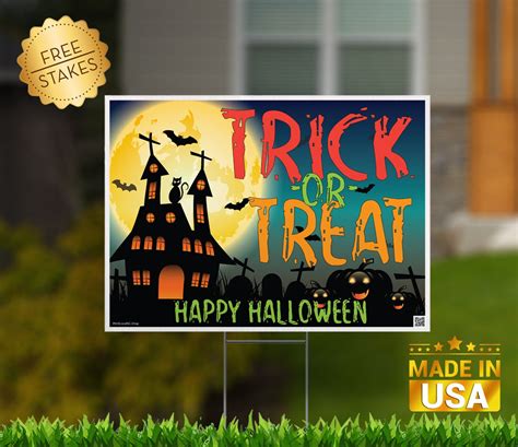 Happy Halloween Trick Or Treat Edition 18 X 24 Corrugated Yard Sign