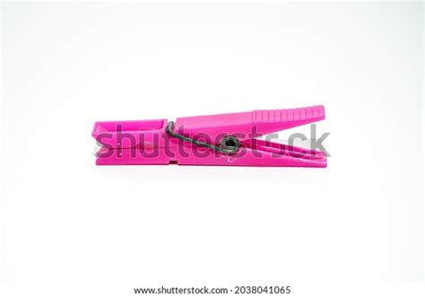 Pink Cloth Clipper Isolated On White Stock Photo 2038041065 Shutterstock