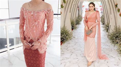 Pada foto pertama dinda hauw tampil memesona dengan polesan makeup lembut. 8 Kebaya Lamaran Nuansa Warna Peach yang Kalem dan Menawan ...